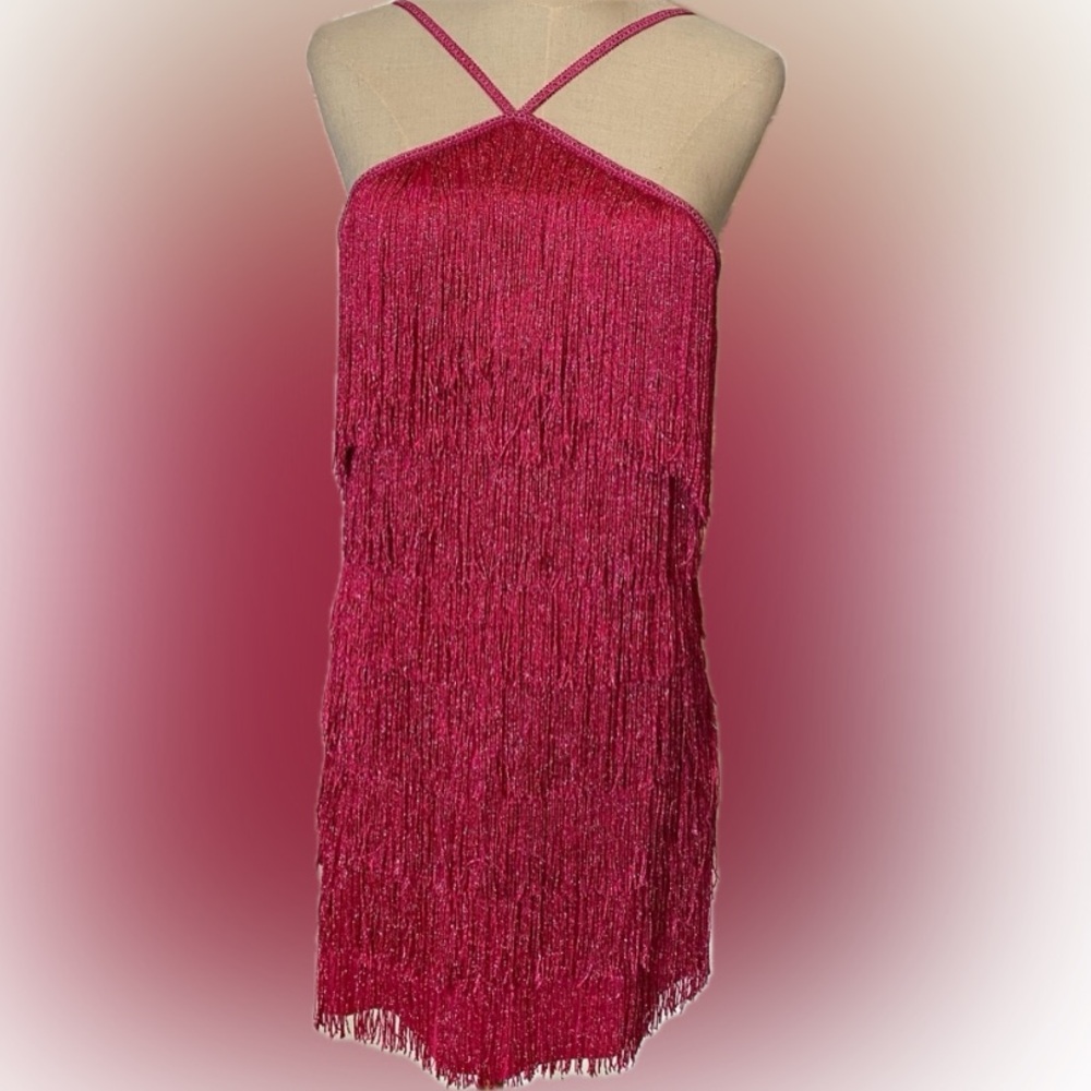 Pink Fizz Fringe Dress